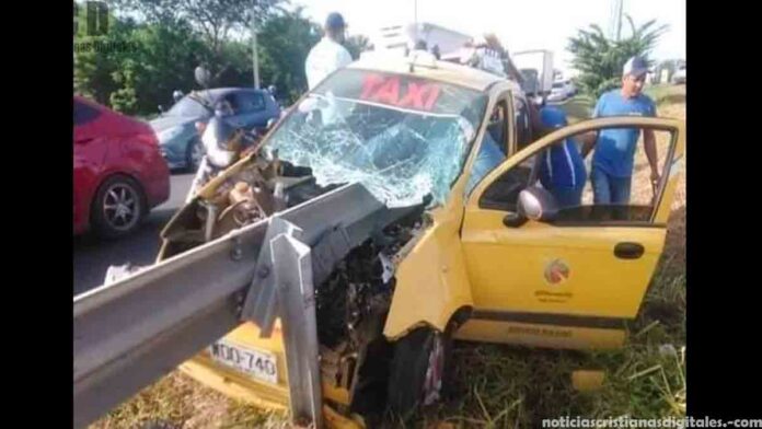 Taxista asegura que un ser milagroso lo salvó de morir en un accidente de tránsito